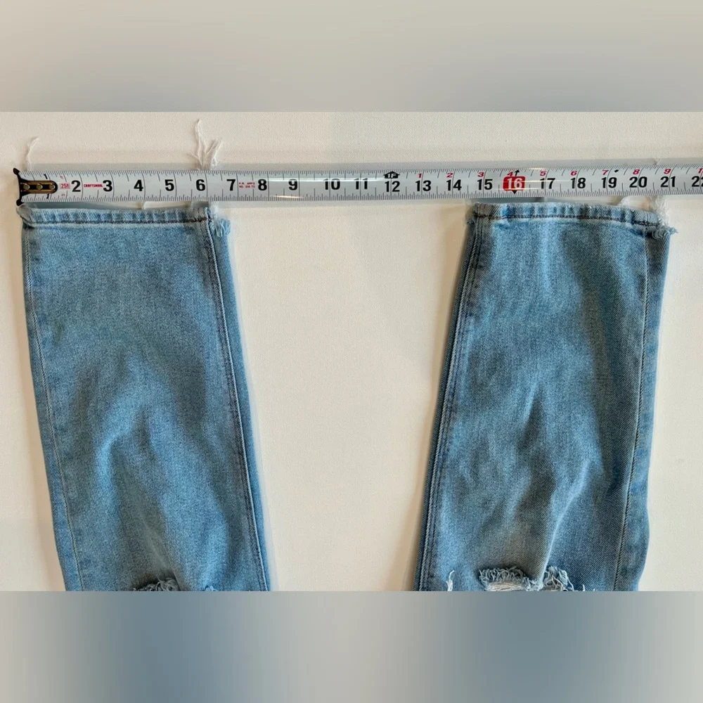 American Eagle Outfitters Mom Denim Distressed Overalls - Picture 8 of 13
